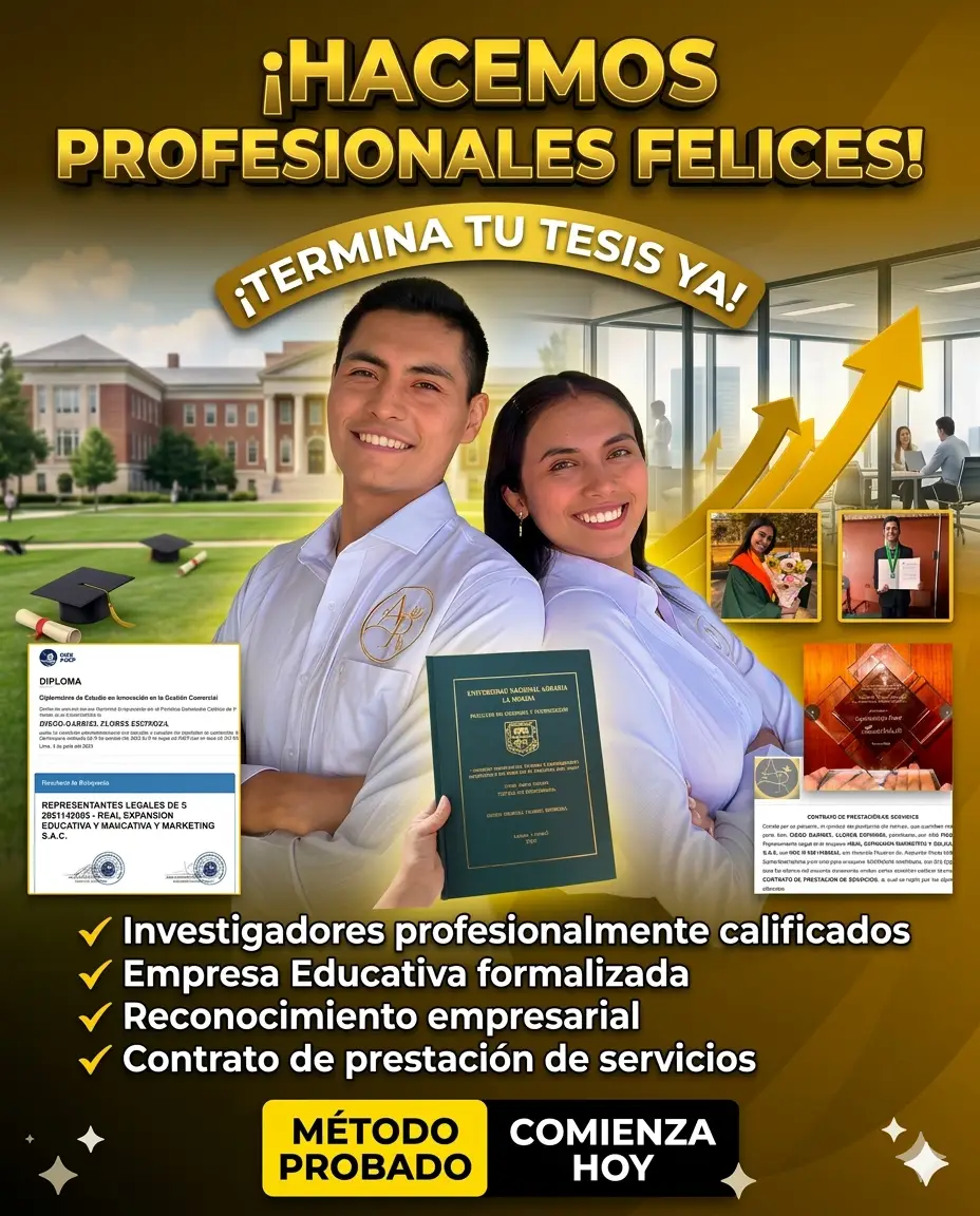 Profesionales felices con su título de tesis